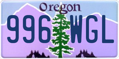 OR license plate 996WGL