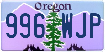 OR license plate 996WJP