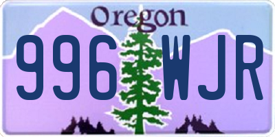 OR license plate 996WJR