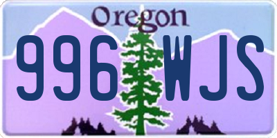 OR license plate 996WJS