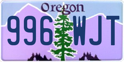 OR license plate 996WJT