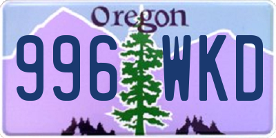 OR license plate 996WKD