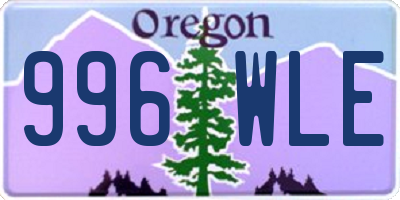 OR license plate 996WLE