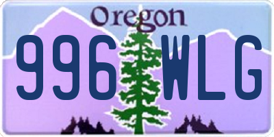 OR license plate 996WLG