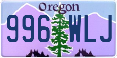 OR license plate 996WLJ
