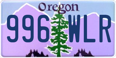 OR license plate 996WLR