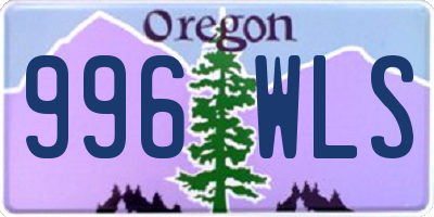 OR license plate 996WLS