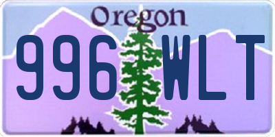 OR license plate 996WLT