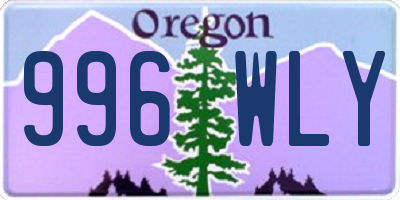 OR license plate 996WLY