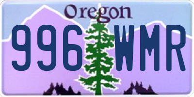 OR license plate 996WMR