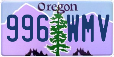 OR license plate 996WMV