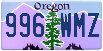 OR license plate 996WMZ