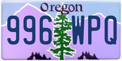 OR license plate 996WPQ