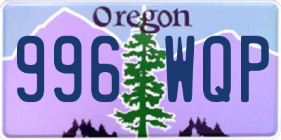 OR license plate 996WQP