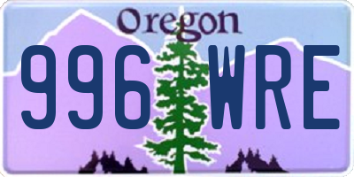 OR license plate 996WRE