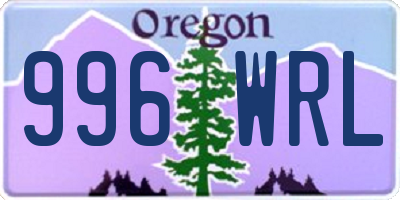 OR license plate 996WRL