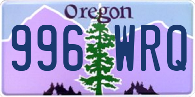OR license plate 996WRQ