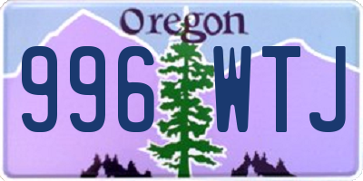 OR license plate 996WTJ