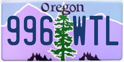 OR license plate 996WTL