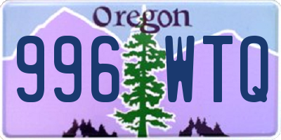OR license plate 996WTQ