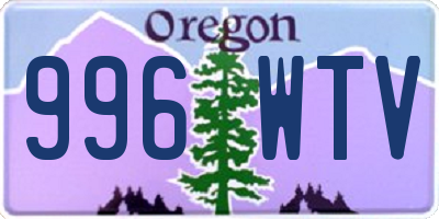 OR license plate 996WTV