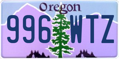 OR license plate 996WTZ