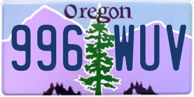 OR license plate 996WUV