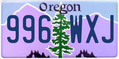 OR license plate 996WXJ