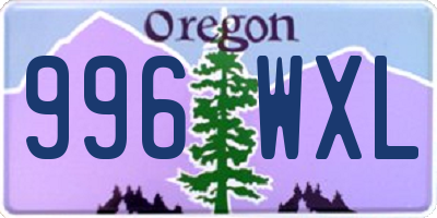 OR license plate 996WXL