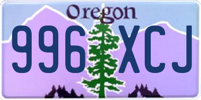 OR license plate 996XCJ