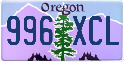 OR license plate 996XCL