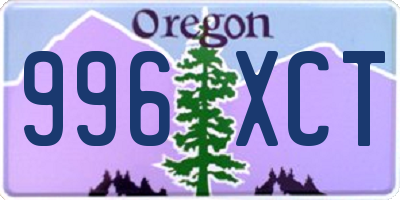 OR license plate 996XCT