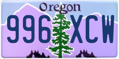 OR license plate 996XCW