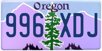 OR license plate 996XDJ