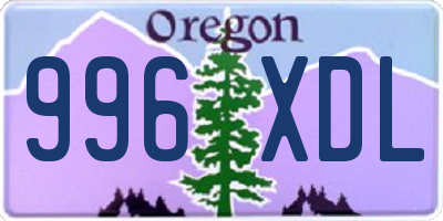 OR license plate 996XDL