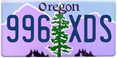 OR license plate 996XDS