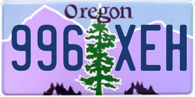 OR license plate 996XEH