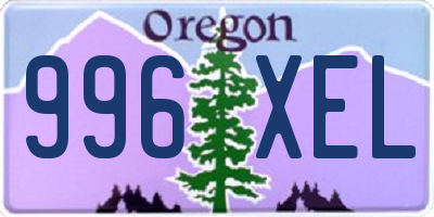 OR license plate 996XEL