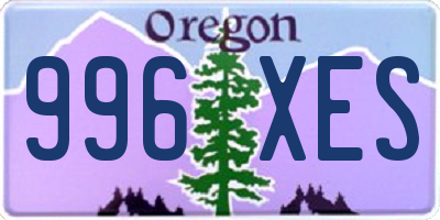 OR license plate 996XES