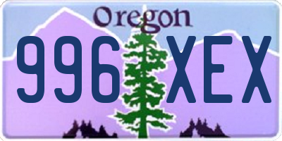 OR license plate 996XEX