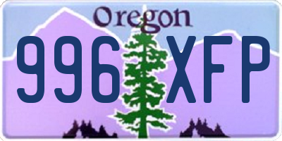 OR license plate 996XFP