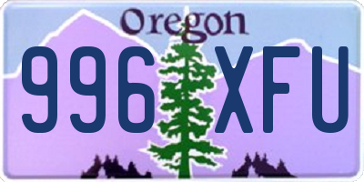 OR license plate 996XFU