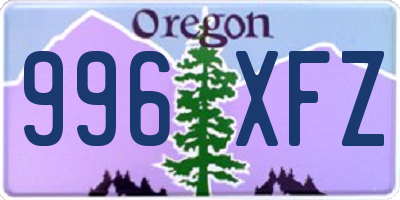 OR license plate 996XFZ