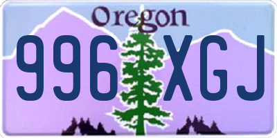 OR license plate 996XGJ