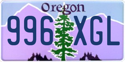 OR license plate 996XGL