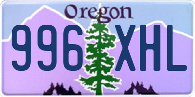 OR license plate 996XHL