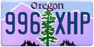 OR license plate 996XHP