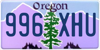 OR license plate 996XHU