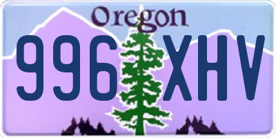 OR license plate 996XHV