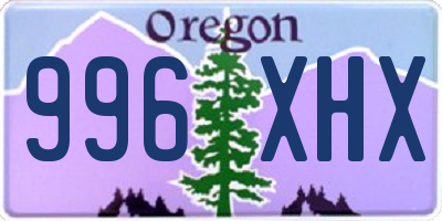 OR license plate 996XHX
